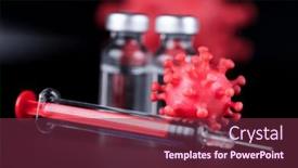  Presentation with vaccine - PPT layouts enhanced with medicine-vaccine-vial-bottle background and a violet colored foreground