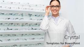  Presentation with eye medicine - PPT layouts enhanced with medicine-vision-and-healthcare-concept background and a light gray colored foreground