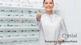  Presentation with eye medicine - Slide deck enhanced with medicine-vision-and-healthcare-concept background and a light gray colored foreground