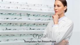  Presentation with ophthalmologist - Slides enhanced with medicine-vision-and-healthcare-concept background and a light gray colored foreground