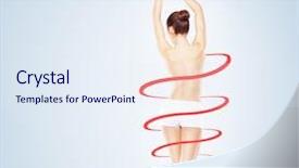  Presentation with burn fat - Colorful presentation design enhanced with medicine weight loss fat burn backdrop and a sky blue colored foreground