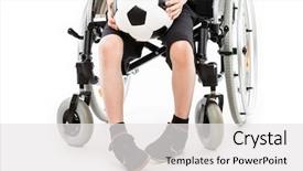  Presentation with disabled child - PPT layouts having medicine wheel - invalid or disabled child boy background and a white colored foreground