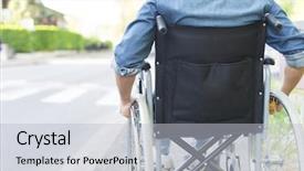  Presentation with medicine wheel - Cool new slide deck with medicine wheel - man using his wheelchair backdrop and a light gray colored foreground