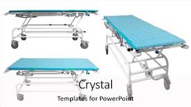  Presentation with equipment - PPT theme with medicine wheel - modern hospital equipment on white background and a white colored foreground