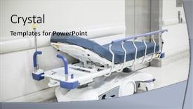  Presentation with medicine wheel - PPT theme having medicine wheel - rolling hospital bed background and a light gray colored foreground