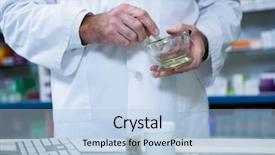  Presentation with mortar - Slide set having medicine with mortar and pestle background and a light blue colored foreground