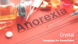  Presentation with anorexia - Presentation theme having medicines and anorexia diagnosis written background and a coral colored foreground