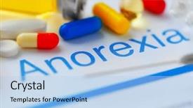  Presentation with diagnosis - Presentation theme having medicines and anorexia diagnosis written background and a light blue colored foreground