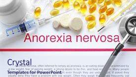  Presentation with anorexia - Slides consisting of medicines and anorexia diagnosis written background and a sky blue colored foreground