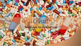  Presentation with medicines - Amazing theme having medicines-drugs-compare-concept backdrop and a coral colored foreground