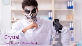  Presentation with scary - Beautiful PPT layouts featuring medico legal - scary monster doctor working backdrop and a  colored foreground