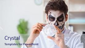  Presentation with scary - Audience pleasing PPT layouts consisting of medico legal - scary monster doctor working backdrop and a  colored foreground