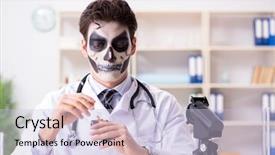  Presentation with rat in lab - PPT layouts consisting of medico legal - scary monster doctor working background and a  colored foreground