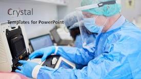  Presentation with pcr - Amazing slide deck having medics-analyze-pcr-test backdrop and a light gray colored foreground
