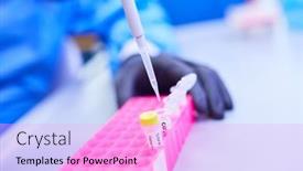  Presentation with covid vaccine - Slide deck having medics-filling-covid-19-vaccine background and a lavender colored foreground