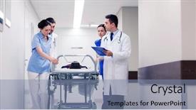  Presentation with health care - Colorful PPT theme enhanced with reanimacion - profession people health care reanimation backdrop and a seafoam green colored foreground