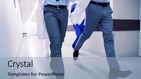  Presentation with emergency - Audience pleasing presentation design consisting of medics or doctors running backdrop and a light blue colored foreground