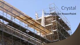  Presentation with medieval - Presentation design enhanced with medieval-architecture-of-monteriggioni-medieval background and a light blue colored foreground