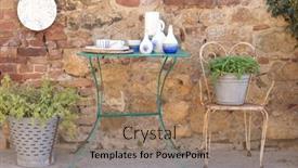  Presentation with medieval - Presentation consisting of medieval-architecture-of-monteriggioni-medieval background and a coral colored foreground