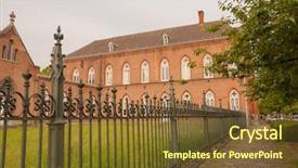 Presentation with belgium - Beautiful presentation design featuring medieval bijloke abbey ghent belgium backdrop and a  colored foreground