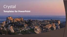  Presentation with medieval - Presentation theme enhanced with medieval-castle-and-village-les background and a gray colored foreground