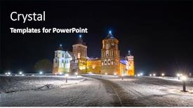 Presentation with medieval - Audience pleasing PPT layouts consisting of medieval-castle-in-mir-belarus backdrop and a black colored foreground