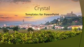  Presentation with medieval - Slides having medieval-castle-of-soave background and a coral colored foreground
