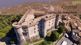  Presentation with medieval - Presentation theme enhanced with medieval-castles-of-italy-castello background and a coral colored foreground
