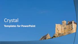  Presentation with medieval - Cool new theme with medieval-chateau-de-beynac-rising backdrop and a teal colored foreground