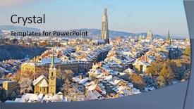  Presentation with snow - Cool new presentation with bern city covered with fresh backdrop and a light blue colored foreground