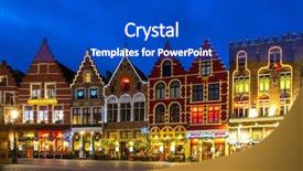  Presentation with illuminated - Presentation theme featuring electrical - electric motor on a white background and a tawny brown colored foreground