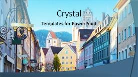 Presentation with bavaria - PPT layouts having old part of the city of fussen in beautiful sunny morning after new year's eve bavaria germany background and a arctic colored foreground