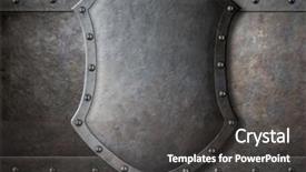  Presentation with shield - Cool new theme with medieval coat of arms shield backdrop and a dark gray colored foreground