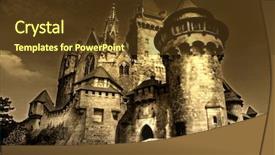  Presentation with dark ages - Amazing presentation having medieval dark castle backdrop and a tawny brown colored foreground