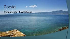  Presentation with byzantine - PPT theme having medieval fortress with byzantine background and a light blue colored foreground