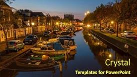  Presentation with medieval - Slide set consisting of medieval-houses-in-the-historical background and a wine colored foreground