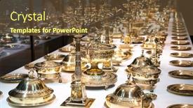  Presentation with gold silver - Amazing presentation design having medieval-kitchenware-made-of-gold backdrop and a tawny brown colored foreground