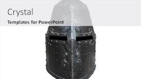  Presentation with knight - PPT theme enhanced with medieval-knight-helmet-isolated background and a white colored foreground