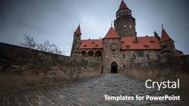  Presentation with gothic - PPT theme consisting of medieval-majestic-and-romantic-gothic background and a dark gray colored foreground