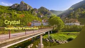  Presentation with medieval manor - Amazing presentation theme having medieval monastery dobrun in bosnia backdrop and a tawny brown colored foreground