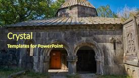  Presentation with armenia - Colorful slide set enhanced with medieval monastery in northern armenia backdrop and a tawny brown colored foreground