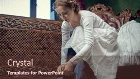  Presentation with 18th century - Slide set with medieval-noble-woman-is-getting background and a  colored foreground