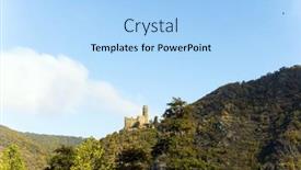 Presentation with romantic - PPT layouts consisting of medieval-romantic-castles-and-ruins background and a light blue colored foreground