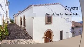  Presentation with medieval - Colorful slide set enhanced with medieval sephardic synagogue 13th 14th backdrop and a light blue colored foreground