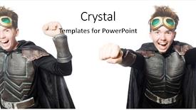  Presentation with man in suit and tie - Audience pleasing presentation theme consisting of medieval soldiers - young funny man in armour backdrop and a  colored foreground