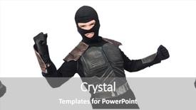  Presentation with funny - Colorful slide set enhanced with medieval soldiers - young funny man in armour backdrop and a  colored foreground