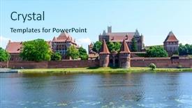  Presentation with poland - Amazing presentation theme having medieval teutonic knights castle backdrop and a  colored foreground