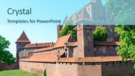  Presentation with middle ages - Slide deck featuring medieval teutonic knights castle background and a  colored foreground