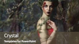  Presentation with fairy tale - Audience pleasing slide set consisting of medieval theater - fairy tale theatre woman backdrop and a tawny brown colored foreground