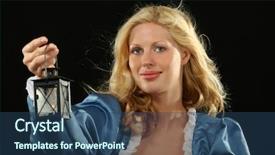  Presentation with medieval times - Cool new slide set with medieval times ages - baroque lady in blue dress backdrop and a ocean colored foreground